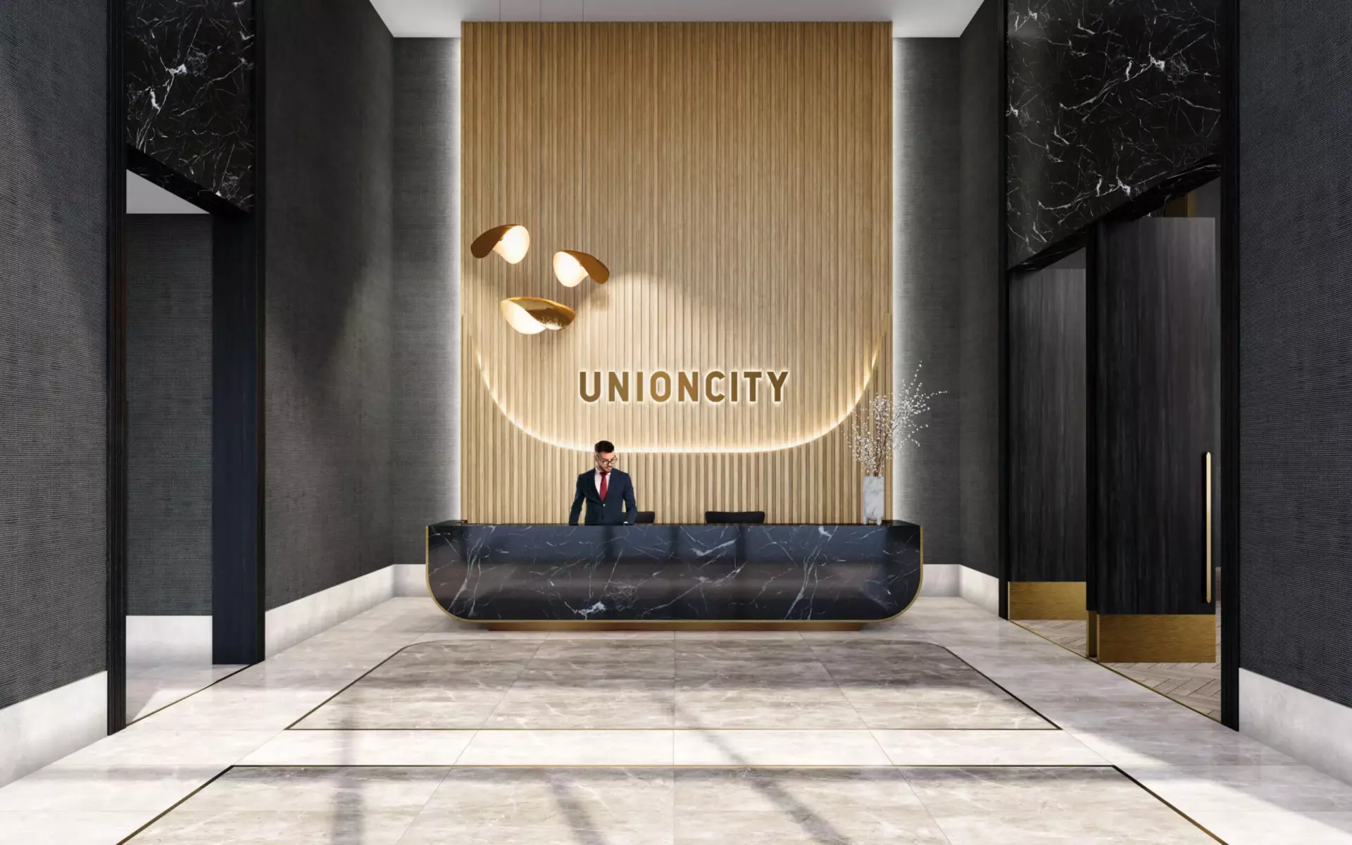 Union City Lobby Tower 1 Scaled