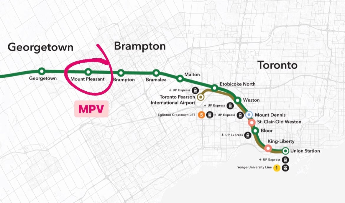 Daniels MPV GO Transit Map