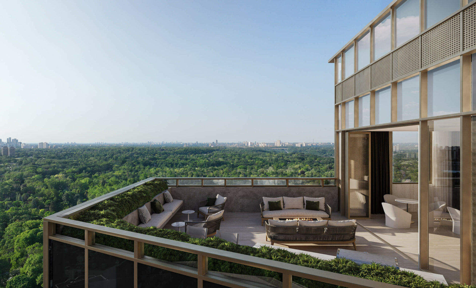 park road condos rooftop terrace rendering